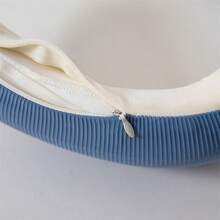 1PC Travel Pillow, Memory Foam Neck Pillow, 360° Head Support, Comfortable Travel Pillow With Storage Bag, Lightweight Travel Pillow, Suitable For Sleeping In Cars, Trains, Buses And Planes, BlueBeige Neck Protection For More Professionalism . Breathable Silk Smooth Yoga Elastic Pillow Cover . Portable Storage And Carrying - Olive Green - View 4