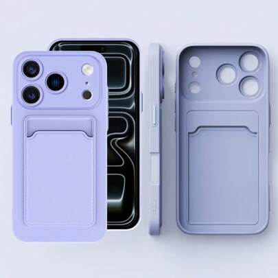 1pc Minimalist Light Purple Phone Case With Card Slot And Wallet, Thin Anti-Scratch Anti-Slip Protective Cover Compatible With Samsung Galaxy S26 Ultra/S26 Plus/S26/S26 Edge/S25 Ultra/S25 Plus/S25/S25 Edge/S25 FE/S24 Ultra/S24 Plus/S24/S23 Ultra/S23 Plus/S23/A56/A36/A26/A55/A35/A25/A15/A24/A34/A14/A16/A06 And Apple 17 Pro/17 Pro Max/17/16 Pro/16 Pro Max/16 Plus/16/16E/SE4/15 Pro/15 Pro Max/15 Plus/15/14 Pro/14 Pro Max/14 Plus/14 And