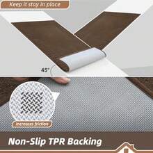 Large Door Mat Indoor Super Absorbent Dirt Trapper Front Doormats Washable TPR Non-Slip Entrance Inside Floor Mats Rug For Entryway Pets And Dogs 32"X48" Brown - Brown+36"x60" - View 3