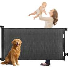 Puerta de  para Bebés y Perro, Puerta para Perro retractil 20-180cm, Reja para Bebe retractil, Puerta de  Bebe Escalera, para cocinas, Puertas, pasillos, hogar,40993551 - Naranja Quemada - Ver 1