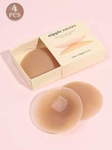 1/2 Set Of Ladies' Summer Ultra-Thin Nipple Covers, Invisible Bra, Ladies' Underwear, Strapless Bra, Sticky Breast Pad, Anti-Protrusion, Anti-Leak, Business Trip, Travel, Beach, Vacation, Swimsuit, Dress, Wedding Dress - Multicolor - View 11