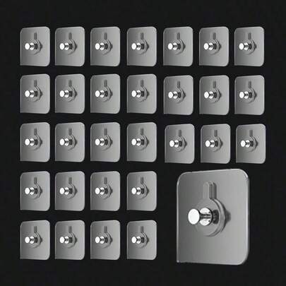 Bộ 10/30 móc treo tường tự dính chịu lực cao, thích hợp để treo ảnh và khung ảnh, túi xách, dụng cụ cạo bếp, v.v. - Không cần vít, có thể giặt, tái sử dụng, móc không đục lỗ - Lý tưởng cho việc trang trí và sắp xếp nhà cửa, thích hợp cho phòng khách, phòng ngủ, ban công, và áp dụng cho trang trí phòng ngủ và phòng tắm.