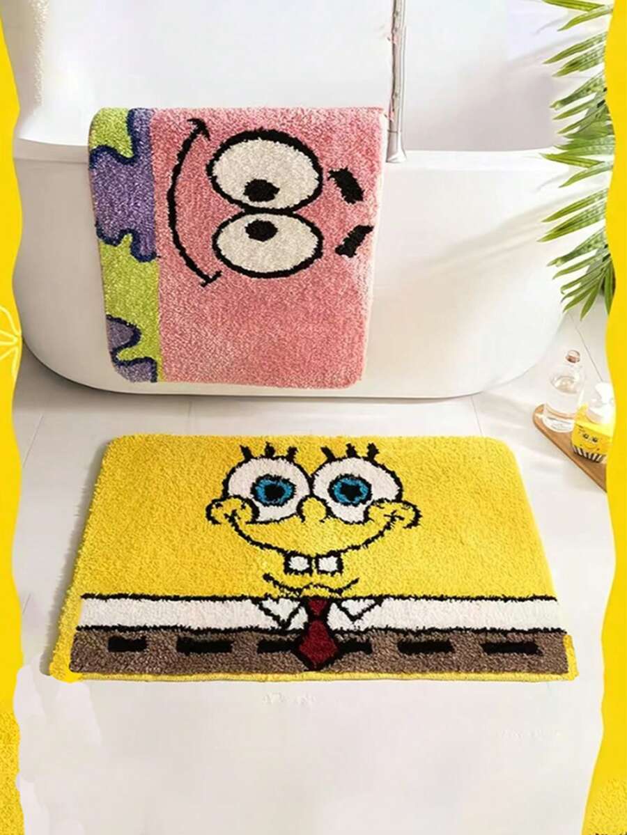 SpongeBob SquarePants 1 tấm thảm hình SpongeBob kích thước 40cm x 60cm, thiết kế Patrick Star, thích hợp cho phòng ngủ, phòng khách, đầu giường, lối vào, phòng tắm, thảm chống trượt, món quà tuyệt vời cho người hâm mộ và yêu thích SpongeBob, hoàn hảo cho Giáng sinh. - Nhiều màu - Xem 1