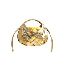 Dancing Engine Purses And Handbag Luxury Designer Shoulder Bags Handmade Bag Crossbody Bag Handmade Woven Handbag - Gold - View 4