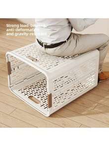 Foldable Wheeled Laundry Hamper, Household Dirty Clothes Basket, Bathroom Organizer - Multicolor - View 3