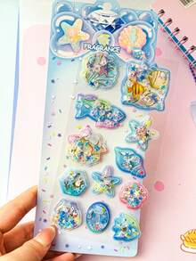 这套贴纸包含3D立体贴纸、散贴、水钻贴纸、水晶贴纸以及由泡沫和塑料制成的可爱装饰贴纸。共有两种设计可选。可用于制作贴纸书。 - 彩色 - 查看 2