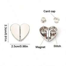2/1 Pairs Heart-Shaped Magnetic Curtain Clips, Blackout Magnetic Curtain Hooks, Removable & Quick Installation Bathrooom Decor - Multicolor - View 8