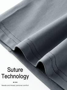 1pc Men's Compression Long Sleeve Fitness Top, Tight Core Workout Base Layer Spring - Grey - View 6