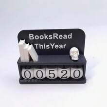 Contador de Leitura 3D, Contador Manual Impresso em 3D, Novo Sinal de Livros Lidos Este Ano, Sinal de Amante de Livros, Rastreador de Livros para Decoração de Biblioteca - Multicolorido - Visão 14