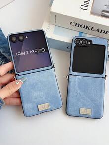 1 pieza Llavero, Cordón para el cuello con hebilla lateral de mezclilla y funda de teléfono de diseño de mano compatible con Samsung Galaxy Z Flip3, Flip4, Flip5, Flip6, Flip7FE - Multicolor - Ver 6