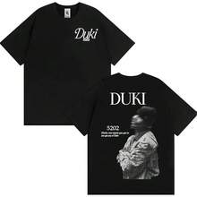 Camisetas de la gira del álbum MIXTAPE de Rapper Duki 5202, ropa de hombre, moda hip hop, estilo punk, camisetas de algodón, camiseta casual - Negro - Ver 1