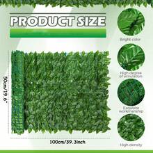 1pc Artificial Rattan Privacy Screen Panel, Durable Plastic Green Fence Suitable For Yard, Balcony, Garden, Backyard Outdoor Decor, Artificial Plant Home Decor, Artificial Plant Gardening - Multicolor - View 12