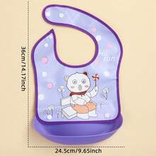 3pcs/Set Baby Waterproof Bibs, Detachable & Washable Food Feeding Bibs For Infants & Toddlers - Multicolor - View 7