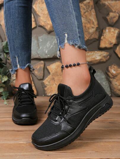 Zapatillas de moda unisex, estilo streetwear, casual y para senderismo, con cordones, de corte bajo, de ajuste versátil y cómodo, con forro y plantilla de tela, adecuadas para primavera/otoño/verano