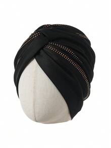 1pc Polyester Bohemian Rhinestone Headband Hat, Suitable For Party, Wedding, Vacation, Evening Date, All Seasons - 1 Item - View 11