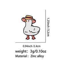 1枚愤怒企鹅和鸭子胸针，“女士们，行动起来！”标语珐琅翻领别针 - 可爱的背包和衣服徽章 - 白色 - 查看 11