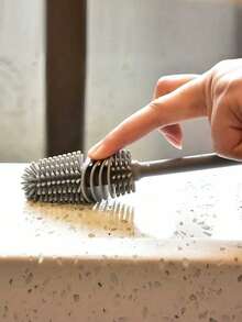 Silicone Cup Brush, Glass Cleaner, Kitchen Cleaning Tool, Long Handle Beverage & Wine Glass Bottle Cup Cleaning Brush, Plastic Cup - A - View 2