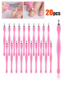 100pcs V-Shaped Cuticle Trimmer, V-Shaped Cuticle Nipper, Nail Cuticle Remover, Double-Ended V-Shaped Fork Nail And Foot Care Cleaner, Home And Salon Manicure Tool. Available In 90/80/70/60/50/40/30/20/10/1pcs - Multicolor - View 13