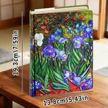 1本，256页，复古硬皮笔记本 - 梵高艺术，彩色内页，烫金激光压纹，计划本，DIY剪贴簿，便携式日记本，旅行日志，学校办公用品，完美礼物 - 單件 - 查看 2