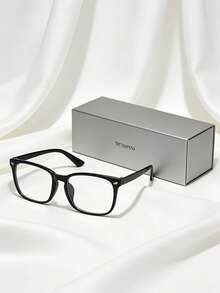 Two-Pack Of Black And White Clear, Simple And Stylish Glasses - Suitable For Teenagers To Use While Reading. - Black and White - View 2