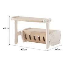 Juego de escritorio y silla multifuncional para niños con espacio para guardar juguetes - Negro - Ver 7