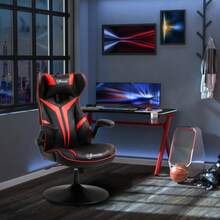 Ergonomic Gaming Chair With Rocking Function, Made Of Steel, Black And Red, 67 X 75 X 106-112 Cm - Multicolor - View 2