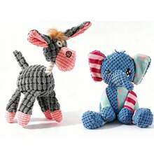 1/2/3pcs (Random Color) Pet Plush Knotted Toys, Medium/Small Dog Chew Toys With Sound - Multicolor - View 26