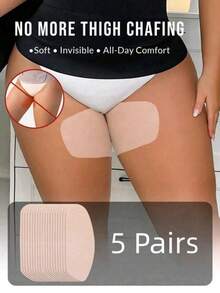 3/5pairs Of Thigh Wear Protection, Transparent Invisible Wear Protection Thigh Strap, Transparent Waterproof Patch, Waterproof And Breathable, Unisex, Waist Strap Patch, Personalized Gift For Preventing Thigh Friction In Winter, Valentine's Day Gift, Birthday Gift - Arc - View 1