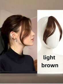 Straight Clip-In Bangs For Women,Elegant Straight Synthetic Clip-In Bangai Wig,Women's High-Temp Synthetic Straight Hair Topper With Fluffy Side Bangs - Elegant Natural Style, High Temperature Fiber, Easy Attach, Fashionable Daily Wear Hairpiece, Fashionable Hair Accessory | Natural Look | Simple Styl, Claw Clips, Hair Claws, Clips For Hair, Hair Slide, Hair Barrettes ﻿ - Multicolor - View 9