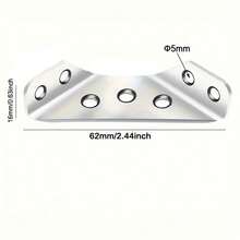 [Popular Choice] 50pcs Stainless Steel Corner Brackets- Heavy Duty Triangle Connectors For Furniture, Wood Frame Support, Easy Installation, Metal Triangle Supports By - 50Pcs - View 5