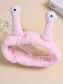 1条女士洗脸发带，棕榈蜗牛图案SPA发带，化妆发带，卡通可爱珊瑚绒弹力发带，创意发饰，适用于洗脸、淋浴、运动和日常使用 - 彩色 - 查看 11