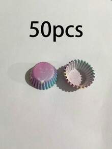 50个/100个/200个/500个/800个星空/渐变迷你纸杯蛋糕衬垫，2.5厘米不粘烘焙杯，小型纸杯，烘焙模具内衬，理想的厨房配件，烘焙必备品 - 彩色 - 查看 15