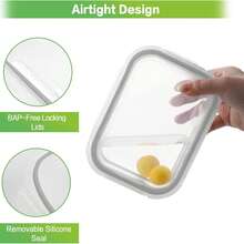 32-Piece Glass Food Storage Containers (16 Glass Bowls + 16 Lids) With Upgraded Snap Locking Lids – Airtight Lunch Containers, Suitable For Microwave/Oven/Refrigerator/Dishwasher (Gray) - Xám - Xem 11