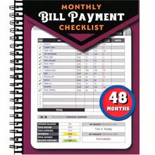Montesy Efficient Monthly Bill Management Book 48 Months For Tracking And Payments To Enhances Financial Efficiency - Bill Tracker Notebook Plum - 查看 9