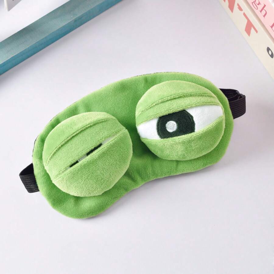 1pc Kids Cartoon Sleep Eye Mask, Plush Cute Sleeping Eye Cover, Relieve Eye Fatigue, Funny Adorable Eye Mask - Multicolor - View 1