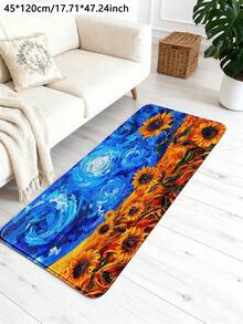 1 szt. Klasyczny prostokątny dywan dekoracyjny z imitacji kaszmiru, z białą podstawą, miękki i wygodny materiał, odporny na blaknięcie po wielokrotnym praniu, składany bez zagnieceń, odpowiedni do salonu, sypialni i innych pomieszczeń - B - Zobacz 12