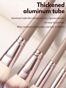 42件套化妆工具套装，包括：20支化妆刷套装+1个多功能防水拉链化妆包+4个化妆海绵+4个迷你化妆海绵+4个三角粉扑+4个迷你气垫粉扑+1个发圈+2个手碗挂绳+1个化妆刷清洁工具+1个洁面海绵，赠品，专业化妆刷，全套化妆工具 - 棕色 - 查看 4