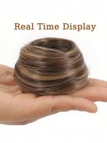 3-Inch Artificial Hair Bun Elastic Rubber Band Fake Hair Bun Camped On The Hair Tail To Extend The Hair Bun Hair Piece Ponytail Suitable For Women - Multicolor - View 3