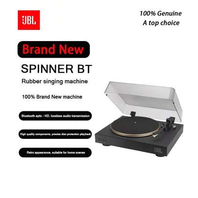  Bluetooth 5.2 AptX HD & 33/45 RPM Bluetooth Belt-Drive Turntable JBL SPINNER BT Die-Cast Aluminum Platter Removable Headshell Phono Preamp RCA Output MDF Plinth For Home Hi-Fi System Vinyl Collection Room Office Hi-Fi Enthusiasts Vinyl Collectors Music Lovers