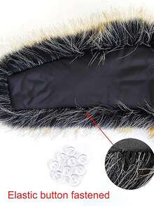 3pc  Fabric    Elegant    None    Fur Collar And Cuffs  Autumn And Winter - 亮橙色 - 查看 5