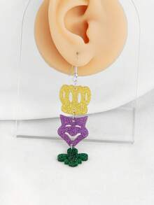 Pendientes de la serie de carnaval, de moda y únicos, adecuados para usar en vacaciones o combinar con atuendos - Multicolor - Ver 2