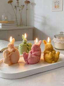 3D Easter Bunny Rabbit Silicone Mold - Flexible Rabbit Mold Suitable For DIY Candle, Resin, Soap, Plaster Craft - Asymmetric Shape For Detailed Spring Crafts, Wax, Clay, Resin (Ideal For &) - Rabbit Mold - View 7