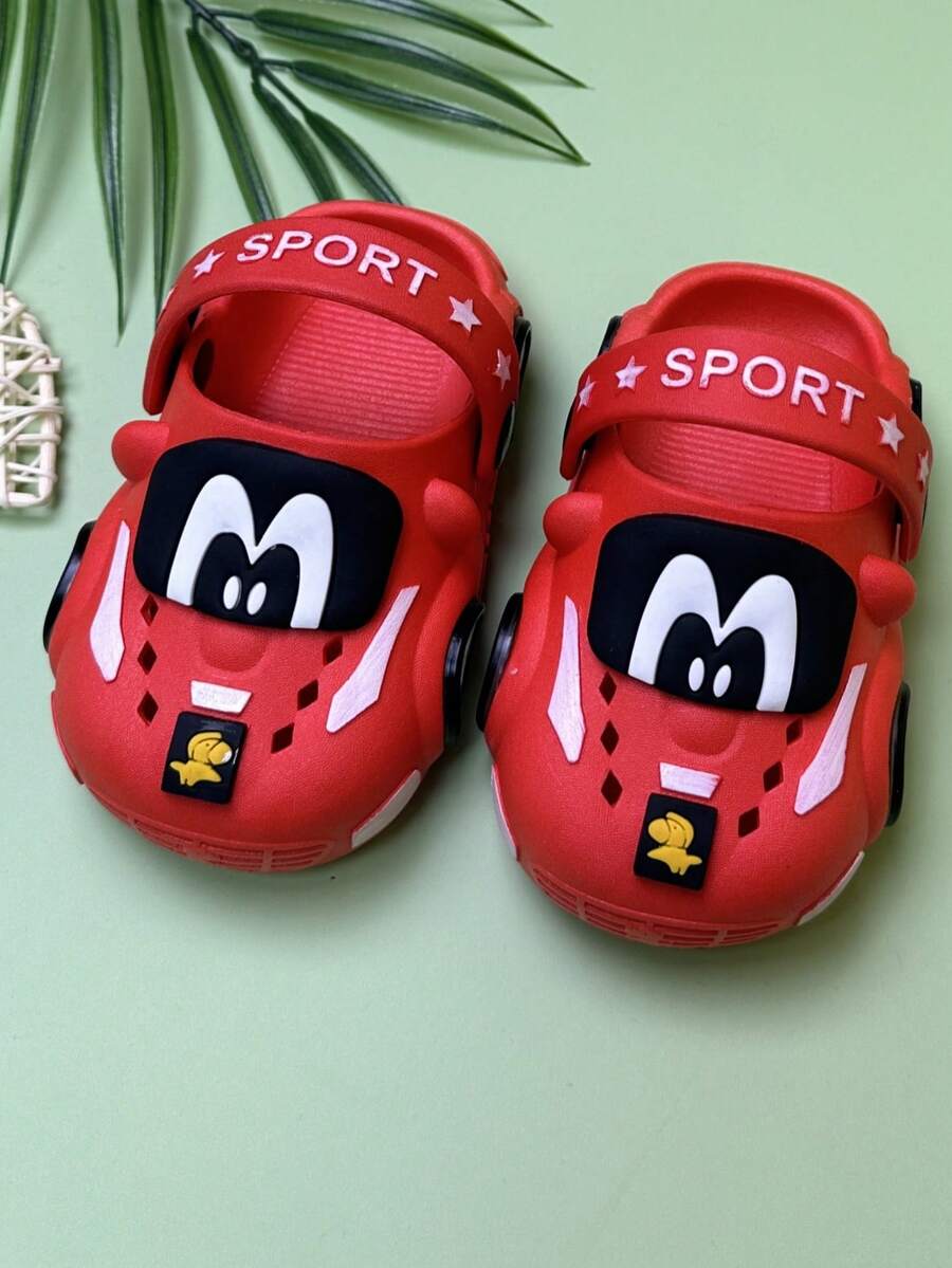 Cute Cartoon Car Children's Slip-On Shoes, Comfortable And Versatile, Suitable For Summer And Indoor/Outdoor Daily Wear