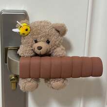 1pc Cute Bear Door Knob Cover, Flexible Protection Sleeve For Room Doors, Anti-Collision And Anti-Static, Home Decor Door Handle Accessory - Multicolor - View 12