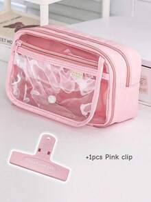 大容量铅笔盒，文具包，铅笔盒，高容量铅笔盒，手提铅笔盒，文具盒，化妆包，便携礼品，适合办公室、学校、青少年、女孩、男孩 - #A - 查看 20