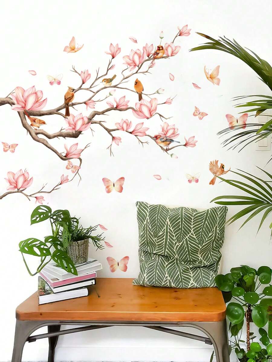 1张壁纸 - [植物和花卉]装饰家居办公室自粘壁纸可移除墙贴，适用于客厅墙面装饰、浴室窗户卫生间贴纸 - 餐厅厨房墙面装饰卧室装饰 - pvc自黏 - 查看 1