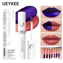UEYKEE Tinte de Labios Peel-Off de Larga Duración | Brillo Labial Despegable con Acabado Mate Natural y Color Modular | Resistente al Agua y al Sudor | Hidratante y Vegano | Textura Ligera, No Pegajosa | No Mancha, No Transfiere | Ideal para Labios Sensibles | Sin Alcohol, Sin Parabenos | Regalo Perfecto para Navidad, Cumpleaños o San Valentín | Maquillaje Diario para Mujer Joven | Cosmético de Belleza Natural Cruelty-Free | Disponible en 7 Colores Intensos - 03 Rosa claro - Ver 2
