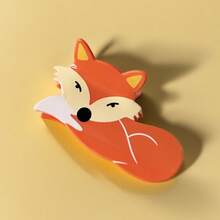 1pc Cute Cartoon Animal Fox Claw Hair Clip, Creative Animal Hair Claw Hair Accessory For Party, Can Be Clipped On The Back Or Side Of The Head Elegant Claw Clip Causal Hair Clutch - Multicolor - View 9