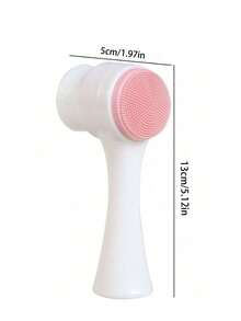 Escova de limpeza facial unissex em silicone macio, 2 em 1, com massagem manual dupla para limpeza profunda dos poros e esfoliação suave. Remove eficazmente células mortas e impurezas do rosto e do corpo. Ideal para massagem, cuidados com a pele, remoção de maquiagem, beleza, limpeza facial, higiene pessoal e limpeza em geral. Portátil e fácil de limpar, pode ser usada em casa, no chuveiro, no banheiro, no spa, na escola, nas férias e na praia. Óleo de limpeza corporal, acessório de banheiro, decoração para banheiro, pequeno utensílio de banheiro, acessório para banheiro, utensílio de banho, artigos de higiene pessoal, presente para o Dia das Mães e para o Dia dos Pais. - A - Ver 3