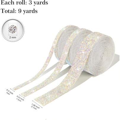 Self-Adhesive Crystal Rhinestone Ribbons, Rhinestone Stickers, And Glittering Rhinestone Tape – Volumes 1–3. Let Your Imagination Run Wild And Create Unique Decorations For Home Items, Art Projects, Crafts, Weddings, Birthday Parties, DIY Activities, As Well As Car And Phone Decorations.